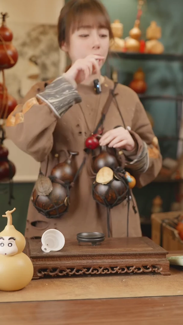 【闪购商品】146号精品天然大漆工艺防渗内胆酒葫芦~