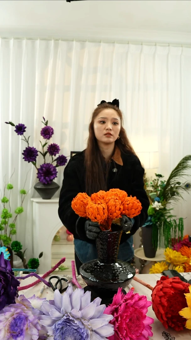 永生洋蓟 霸王花10个头【焦糖色】A22