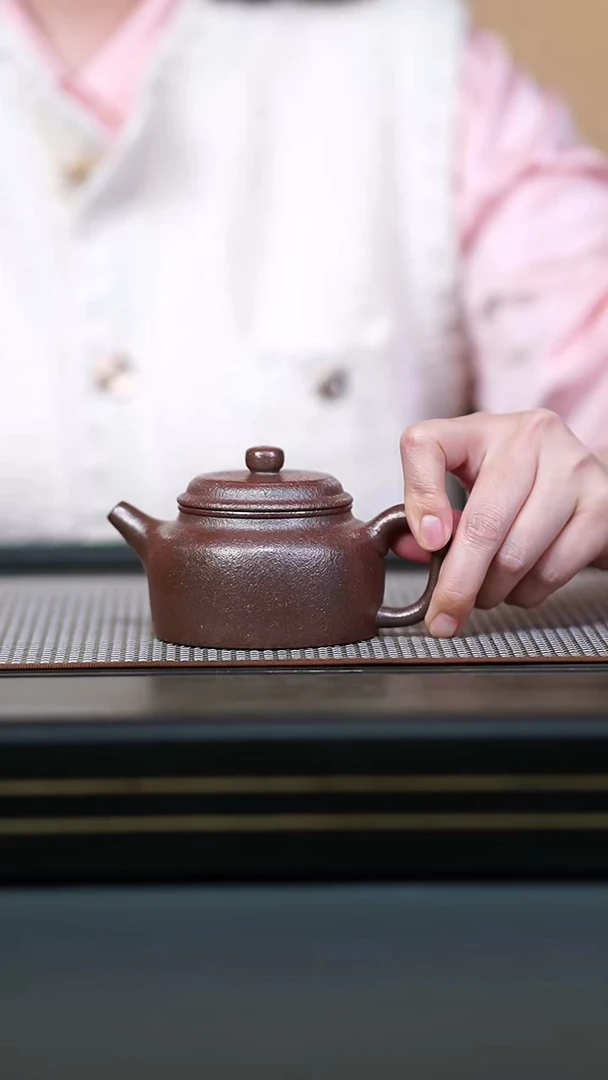 茶壶紫砂全手红降坡柴烧德钟190cc