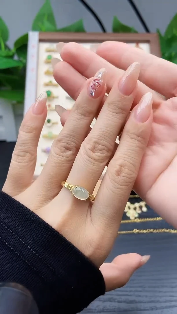 银S925镶嵌戒指翡翠12