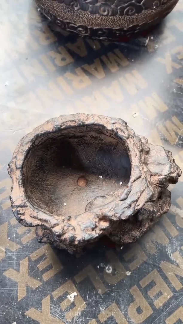 陶土丨异形假山花盆