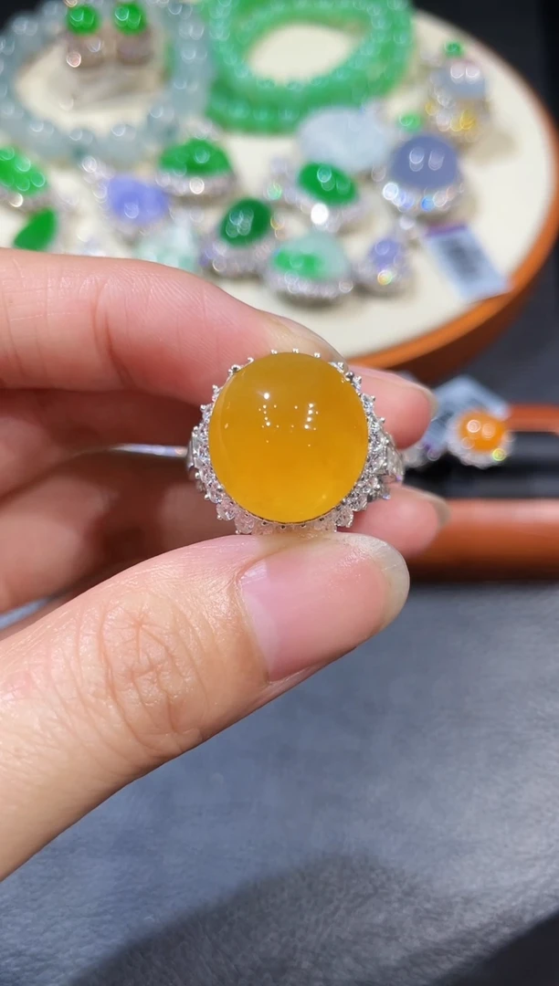 未镶嵌戒指翡翠蛋面