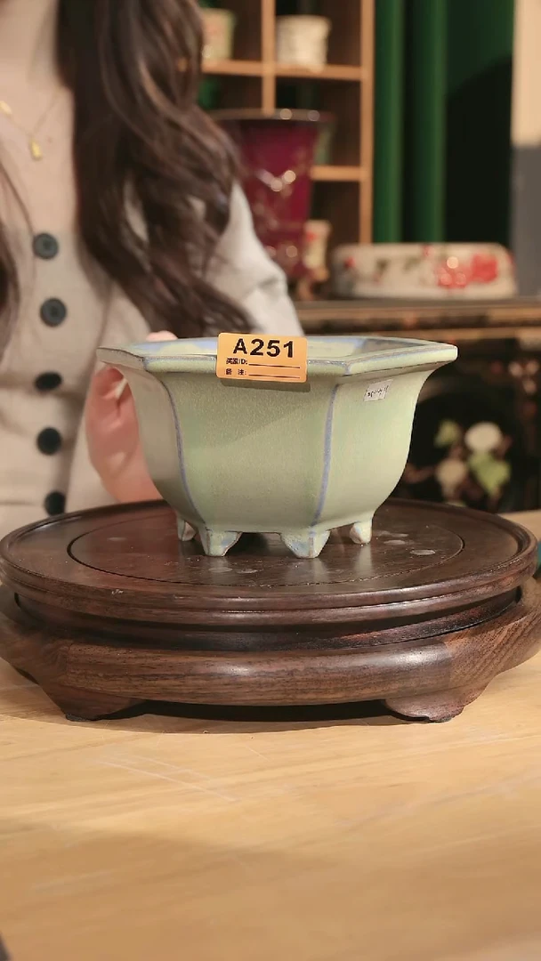 【石湾花盆】7寸六角兰盆251