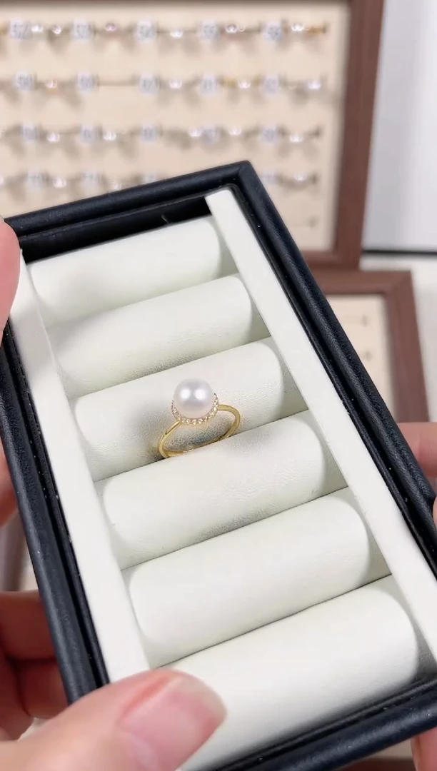 【闪购商品】淡水珍珠戒指银S925镶嵌59号