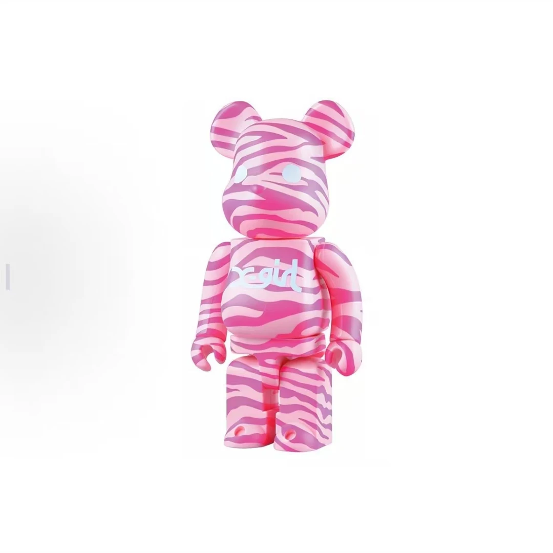 【山】bearbrick 积木熊 xgirl 粉色条纹 400% 潮流玩具