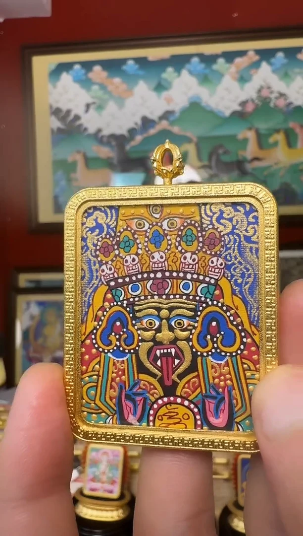 吊坠扎老师-热贡纯手绘周毛