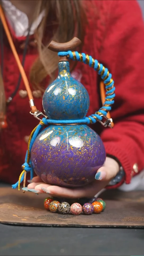 【闪购商品】WW134漆艺酒葫芦不包手串及旋转底座