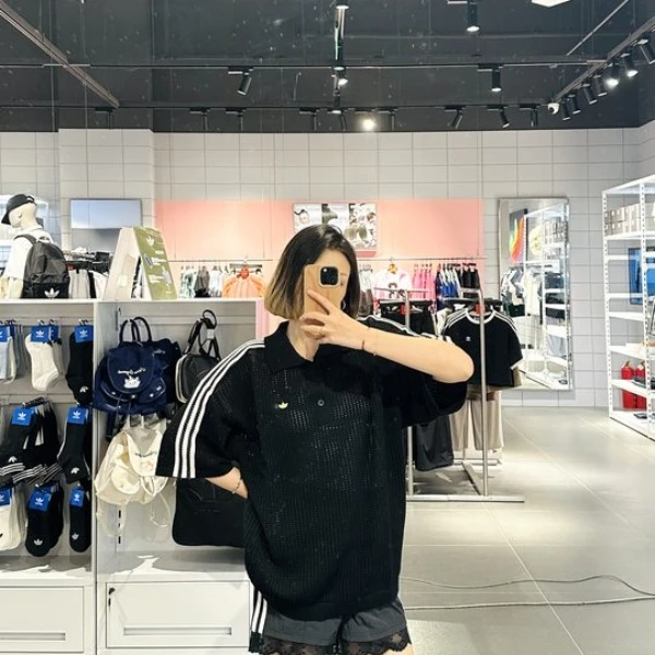 adidas/阿迪达斯RESORTCROCHETPOLO休闲运动宽松短袖POLO衫KE5815