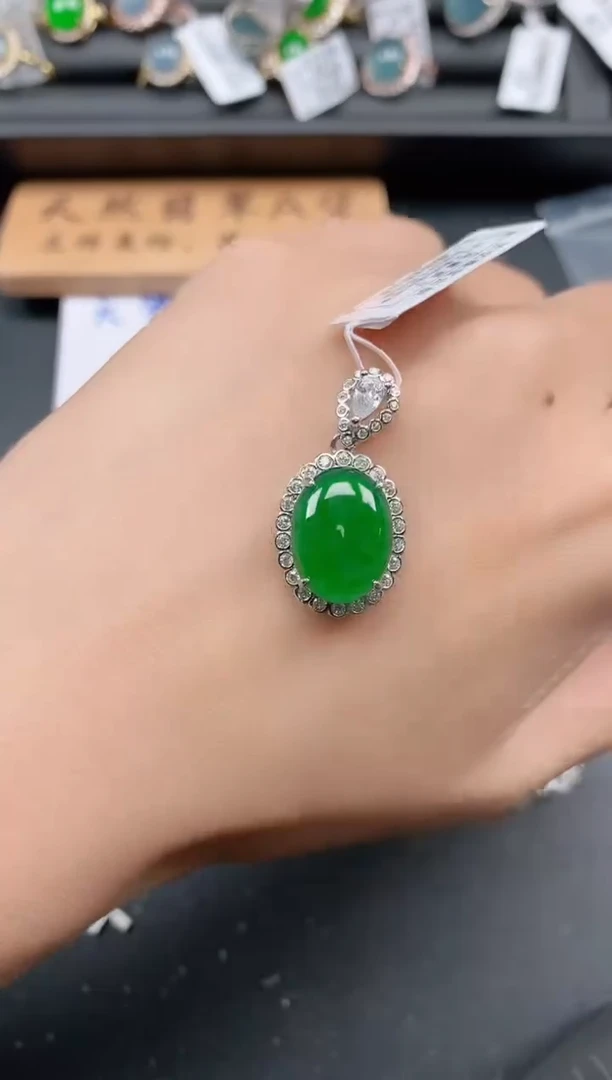 银S925镶嵌戒指翡翠111