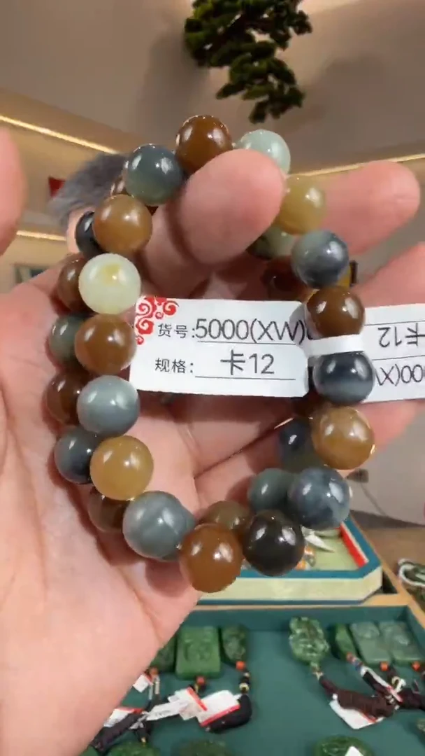 未镶嵌手串和田玉12XW多样性发货发其中一件