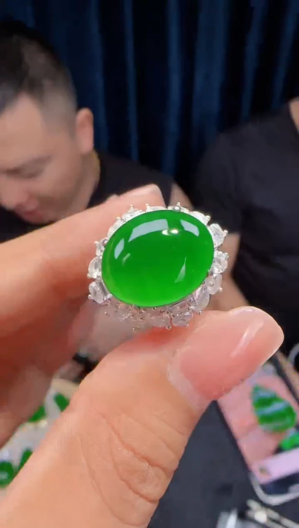 未镶嵌定制翡翠翡翠戒指55
