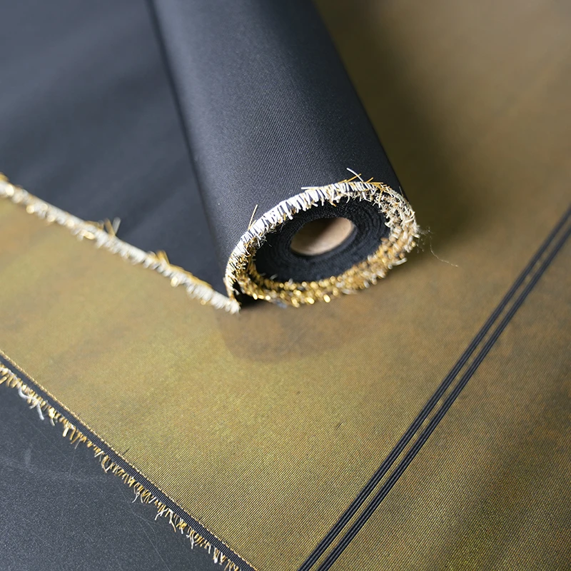 素色金箔短款长款缂丝桑蚕丝新中式旗袍上衣外套真丝面料