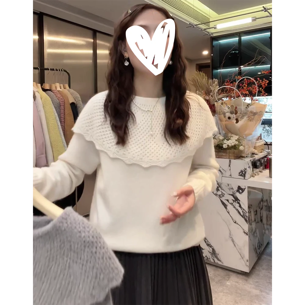 【织梦】毛衣女秋冬设计感洋气厚款套头毛针织衫时尚宽松女装C6551