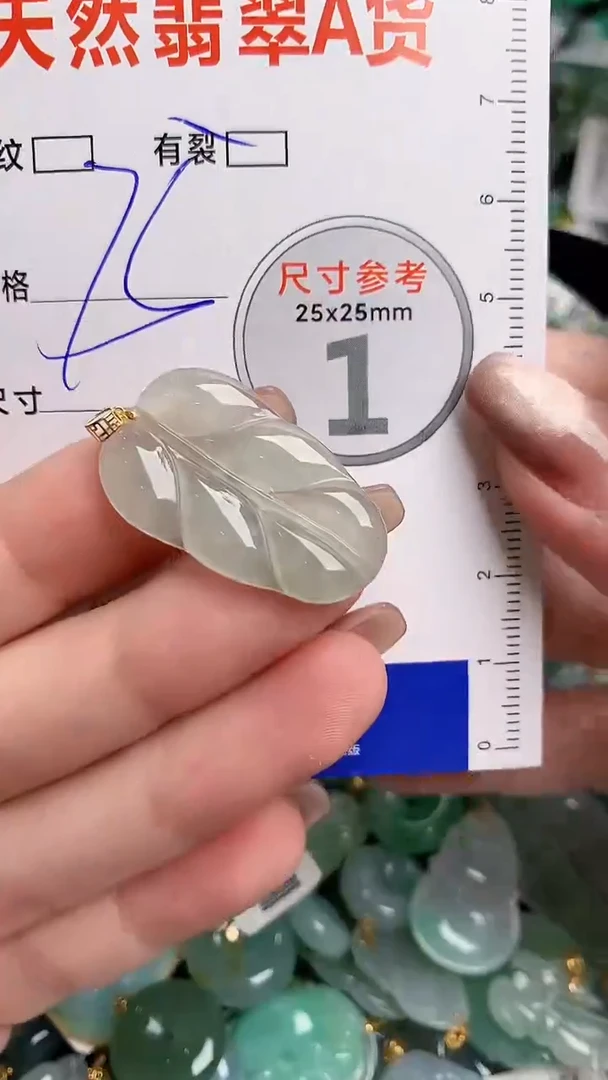 翡翠18K金镶嵌颈饰23001672