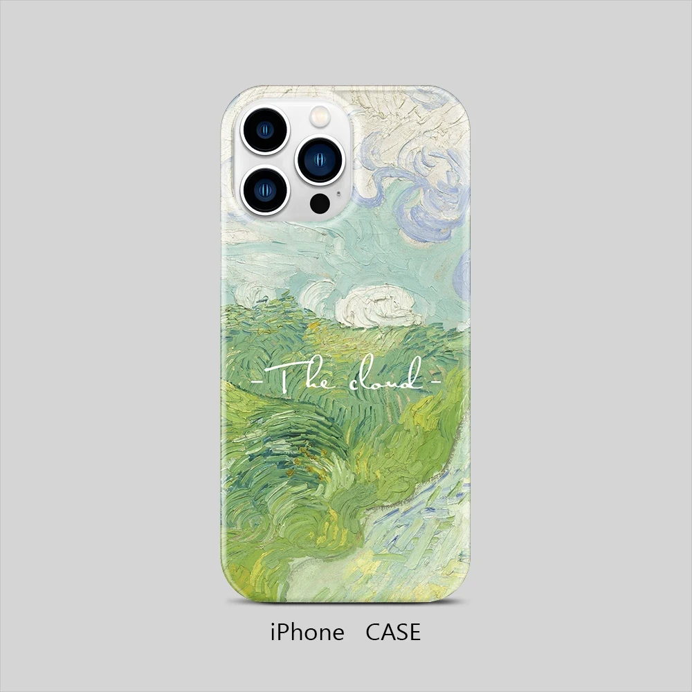 创意绿色油画适用苹果16/15promax手机壳华为oppo/小米vivo保护套