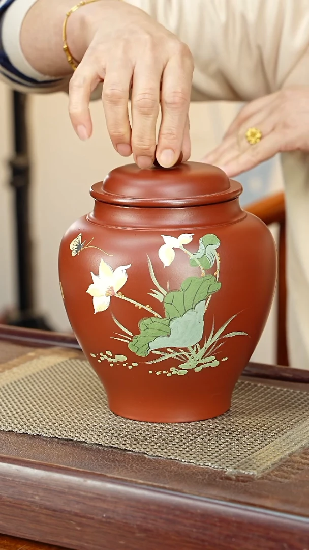 宜兴原矿紫砂茶叶罐