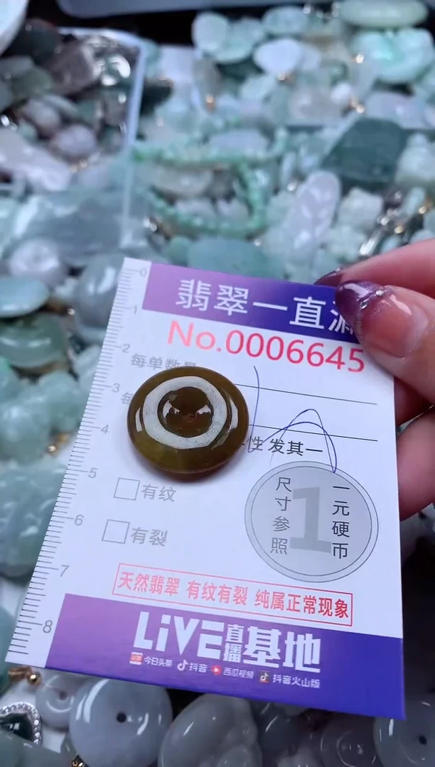 翡翠未镶嵌吊坠(不含链)6645