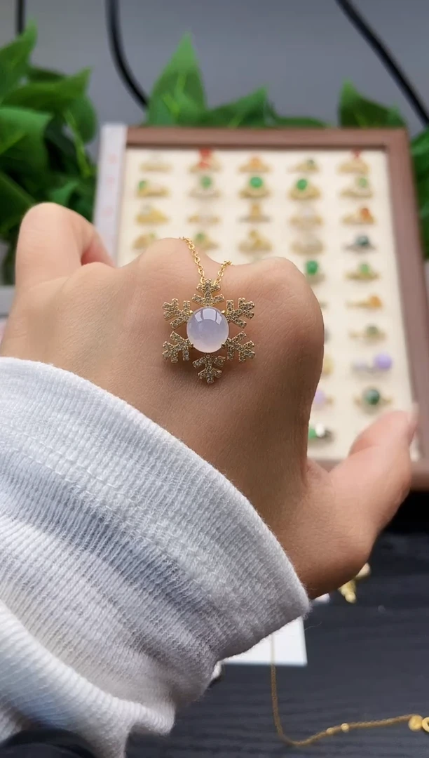 颈饰银S925镶嵌翡翠12