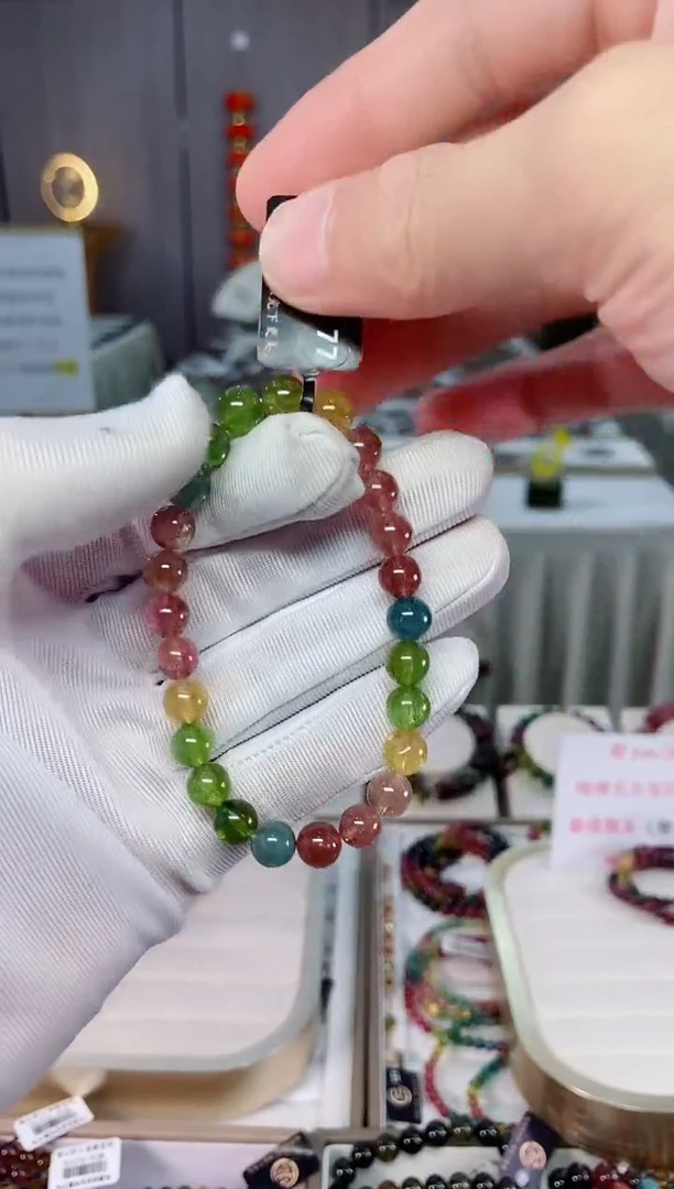 老矿碧玺单圈手串7mm+未镶嵌碧玺（多样性发一条）xion