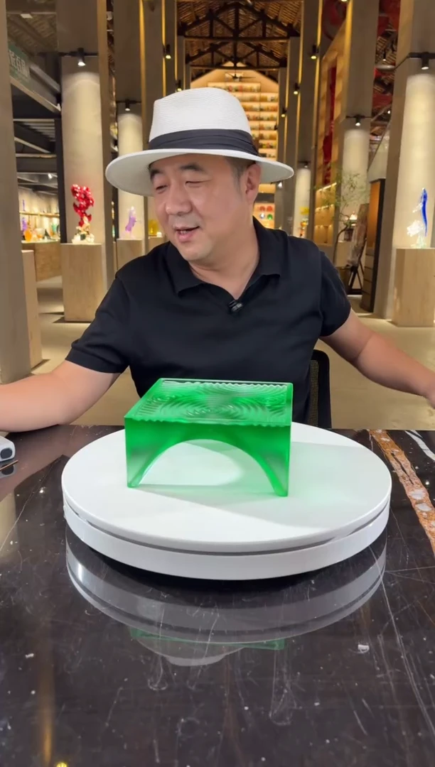 摆件祖母绿壶承艺术摆件