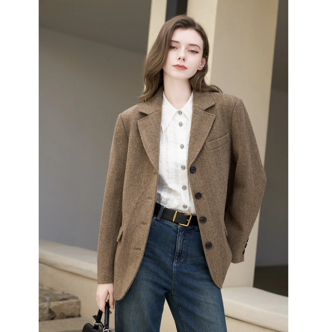 PSALTER诗篇新款时尚毛呢西装外套6C64510103