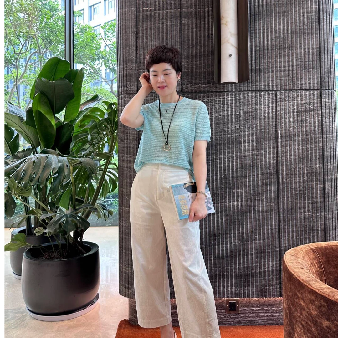 常规圆领短袖套头款薄款毛针织衫夏季女常规款