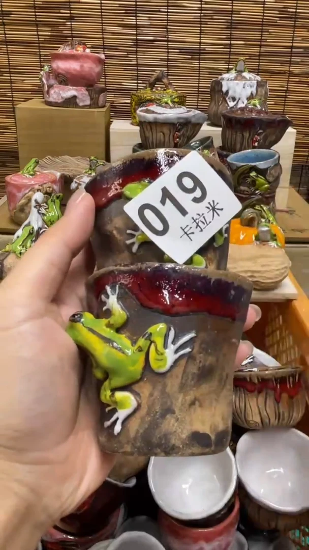 子*019精美粗陶手工柴烧