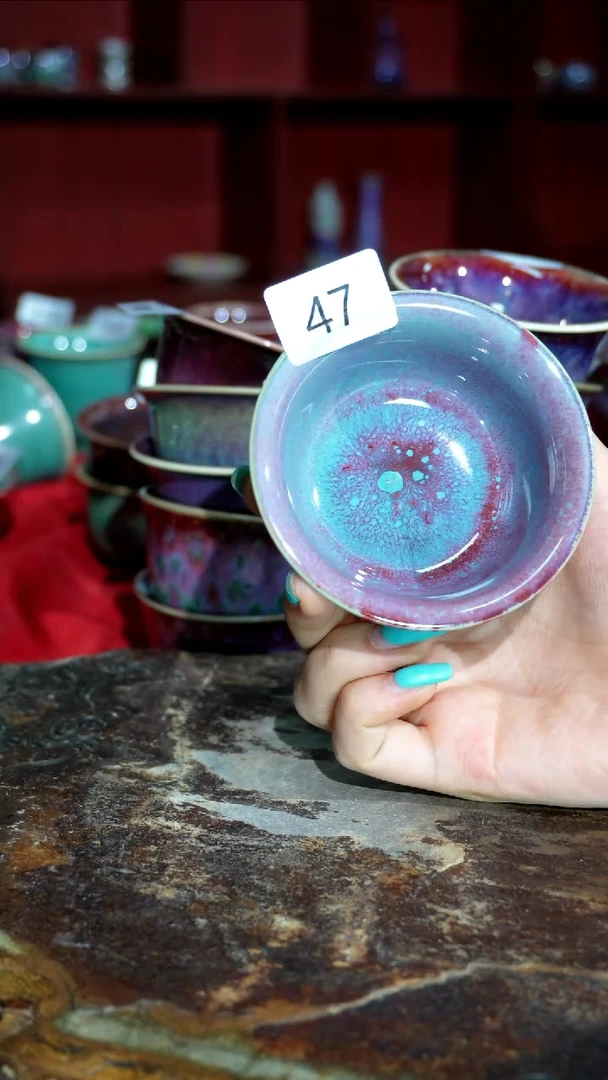 摆件精品窑变钧瓷茶器