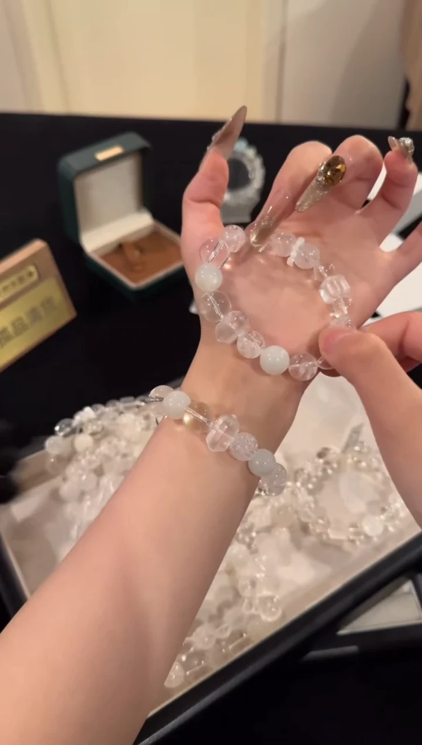 水晶手链合金心静如水多宝x1743