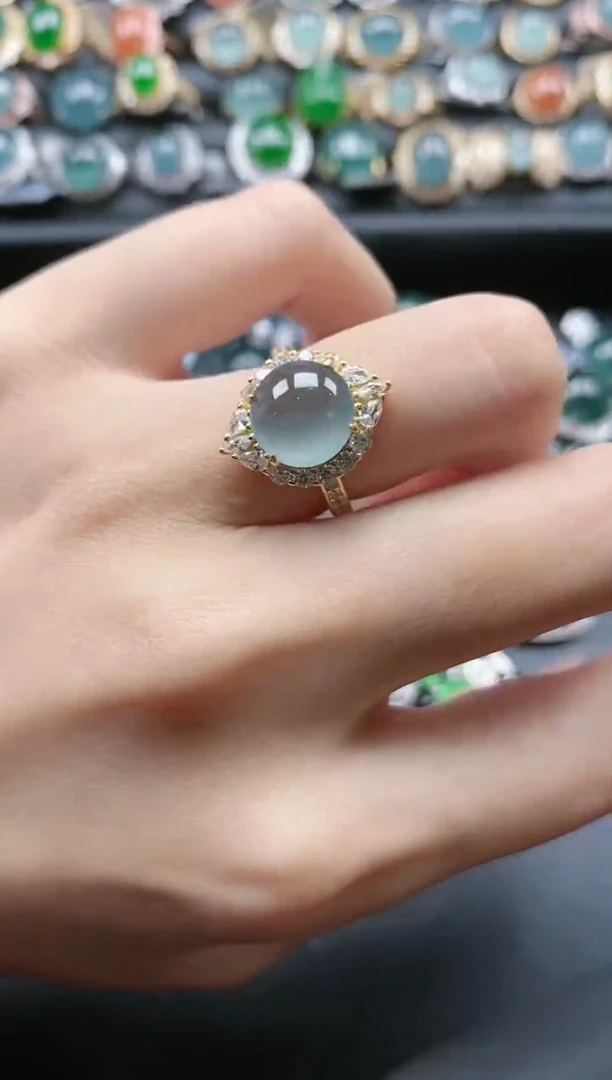 【闪购商品】翡翠戒指银S925镶嵌51511