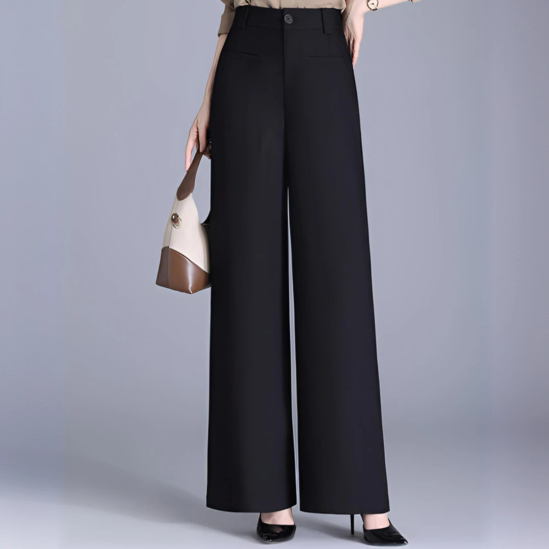 高级感垂感西装裤女春秋2025新款灰色高腰宽松显瘦中年直筒阔腿裤