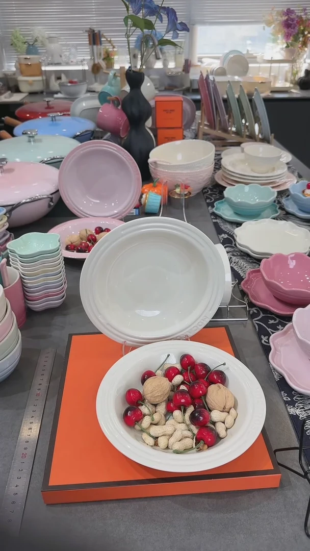 【闪购商品】瓷【2个装】奶油白草帽盘-20cm