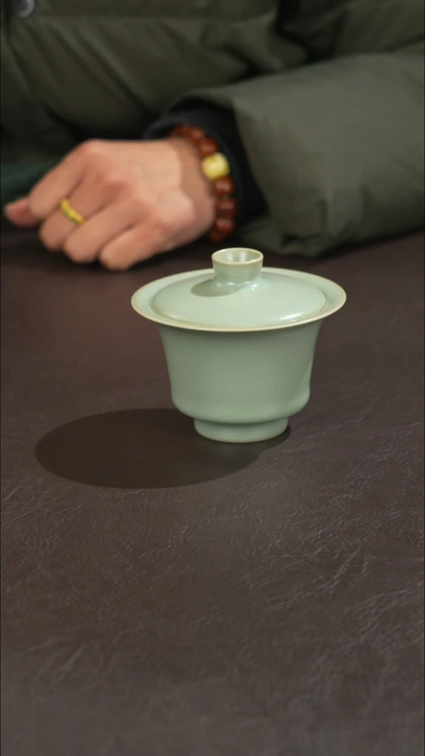 瓷宣宝汝瓷原矿原釉手工作品