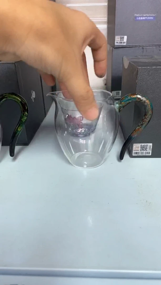 大漆公杯/黑底蓝金