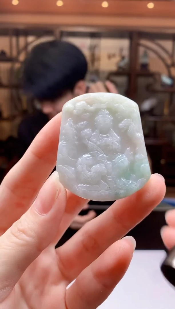 翡翠未镶嵌颈饰1085ry-jj挂件1