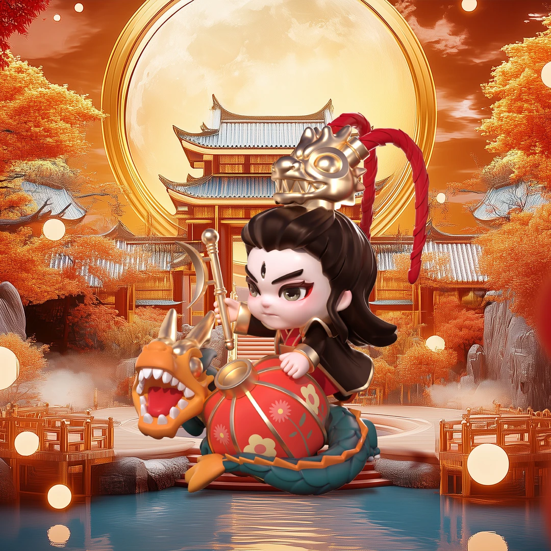 潮玩国潮民俗文化Q版游神公仔游神盲盒手办文创三坊七巷手办25CM