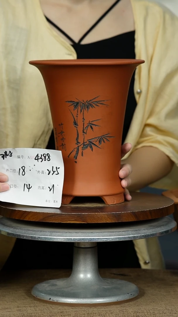 紫砂花盆4388 瑕 紫砂花盆紫砂