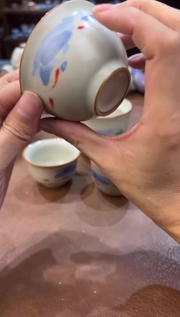 真的很便宜超好看会开片的旅行茶具