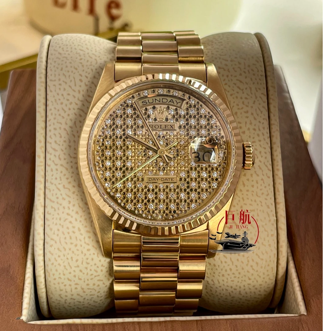 99新 Rolex/劳力士 罕见镂空满天星/18238/36表径/93年全套