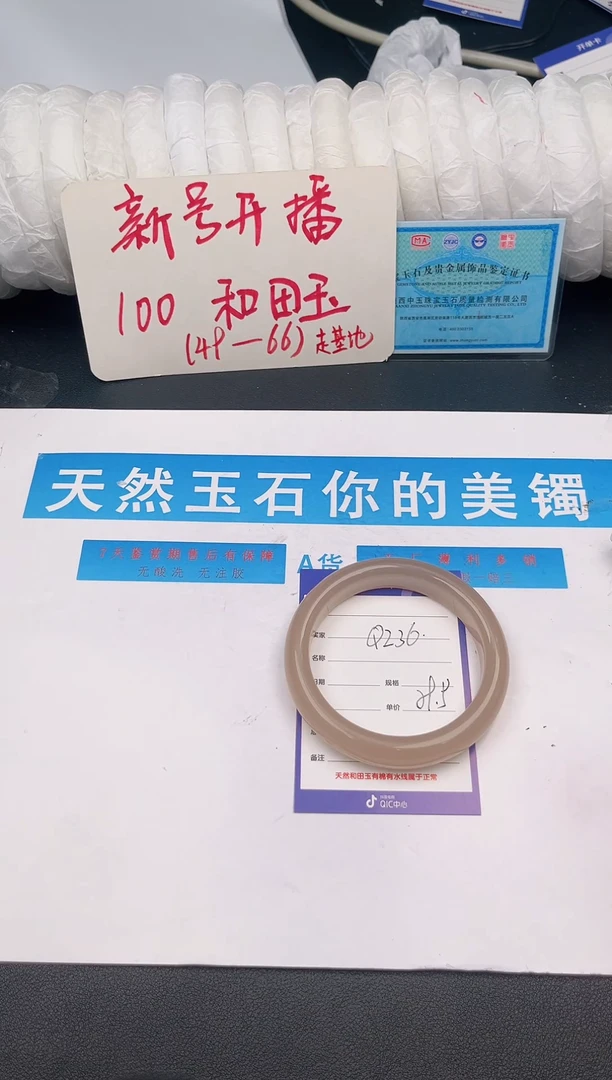 未镶嵌手镯和田玉Q236微色差