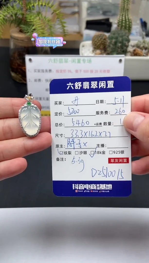 翡翠18K金镶嵌颈饰D2510015