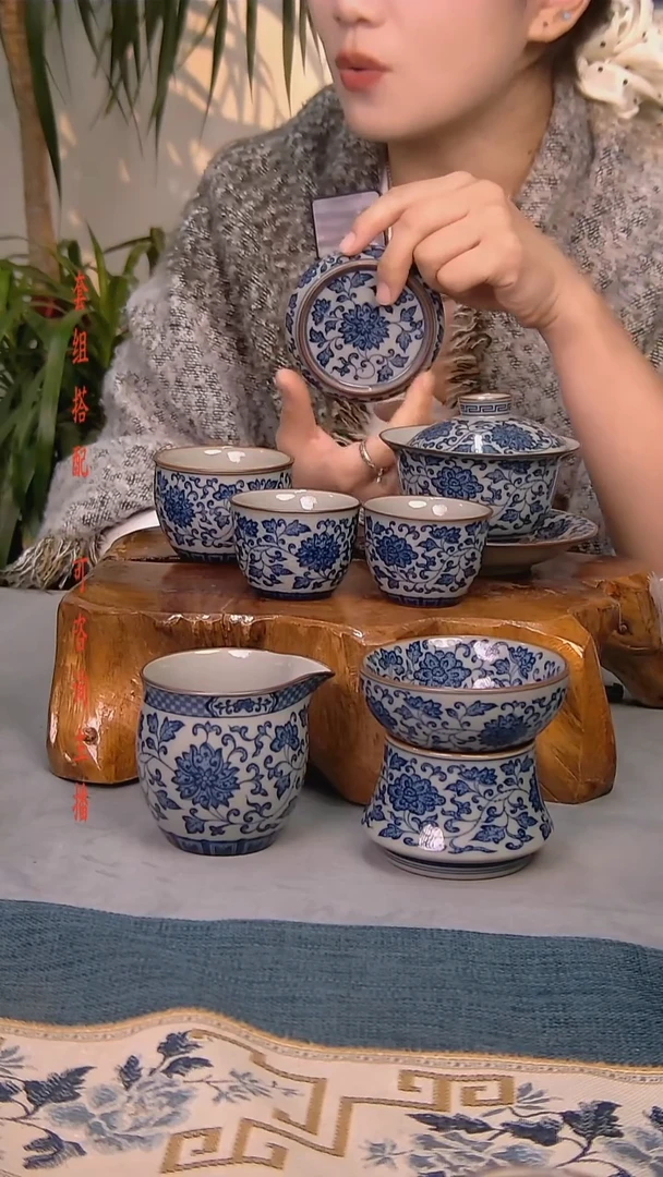 简装家用款7件套 老陶泥开片纹陶瓷茶具