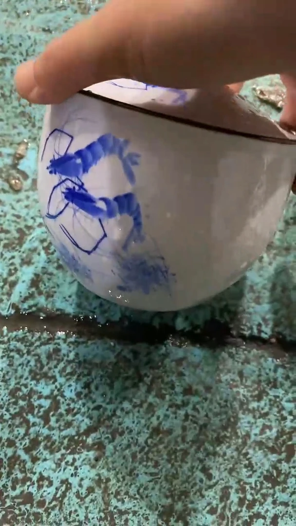 摆件陶虾趣猪油罐