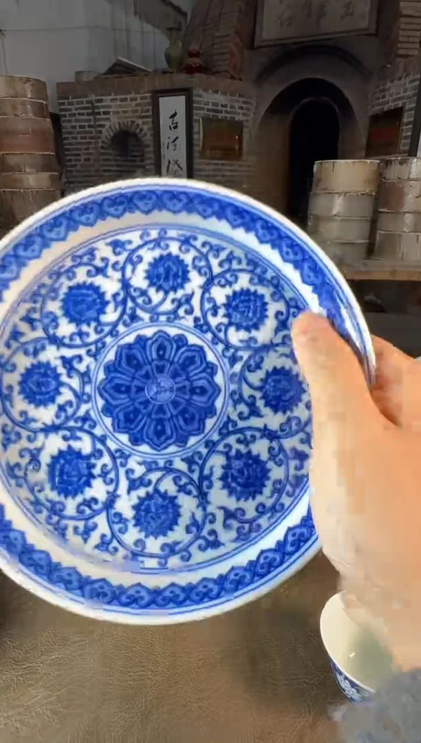 杯子陶瓷刘建锋窑仿清缠枝莲壶承
