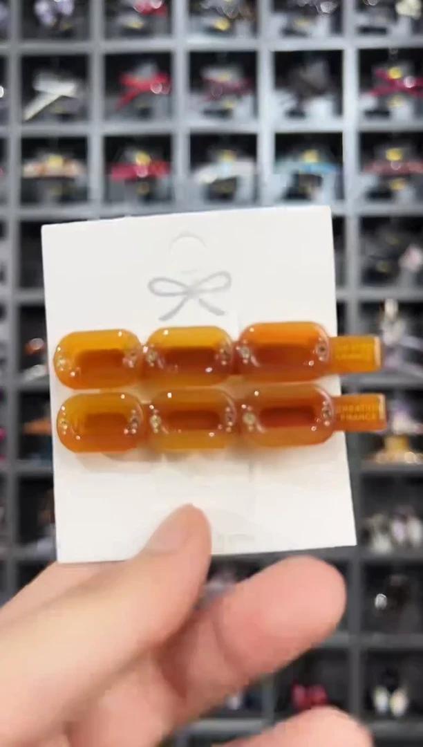 醋酸非金属韩国醋酸品牌发饰鸭嘴夹边夹一对