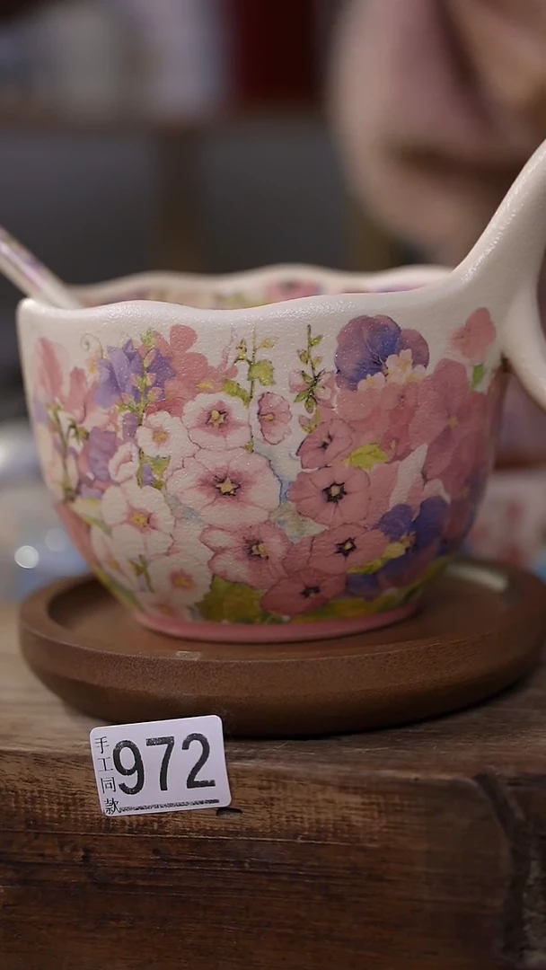 【闪购商品】瓷片繁花似锦 铃兰花一杯一碟