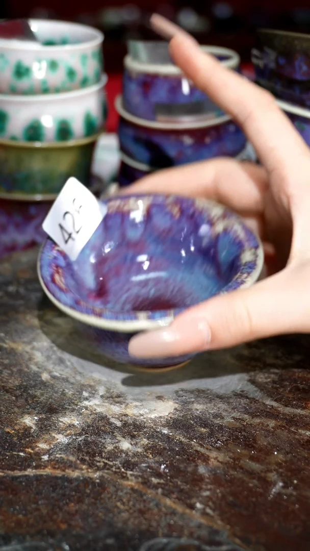 摆件精品窑变钧瓷茶器