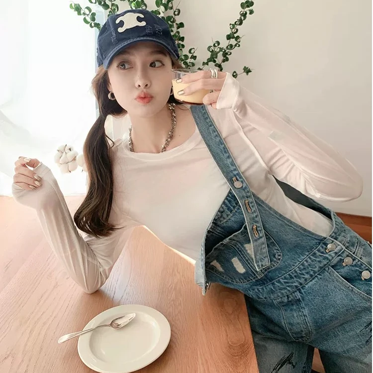 美洋MEIYANG 果冻长袖T恤 莱赛尔桑蚕丝混纺_圆领透透舒适打底衫U