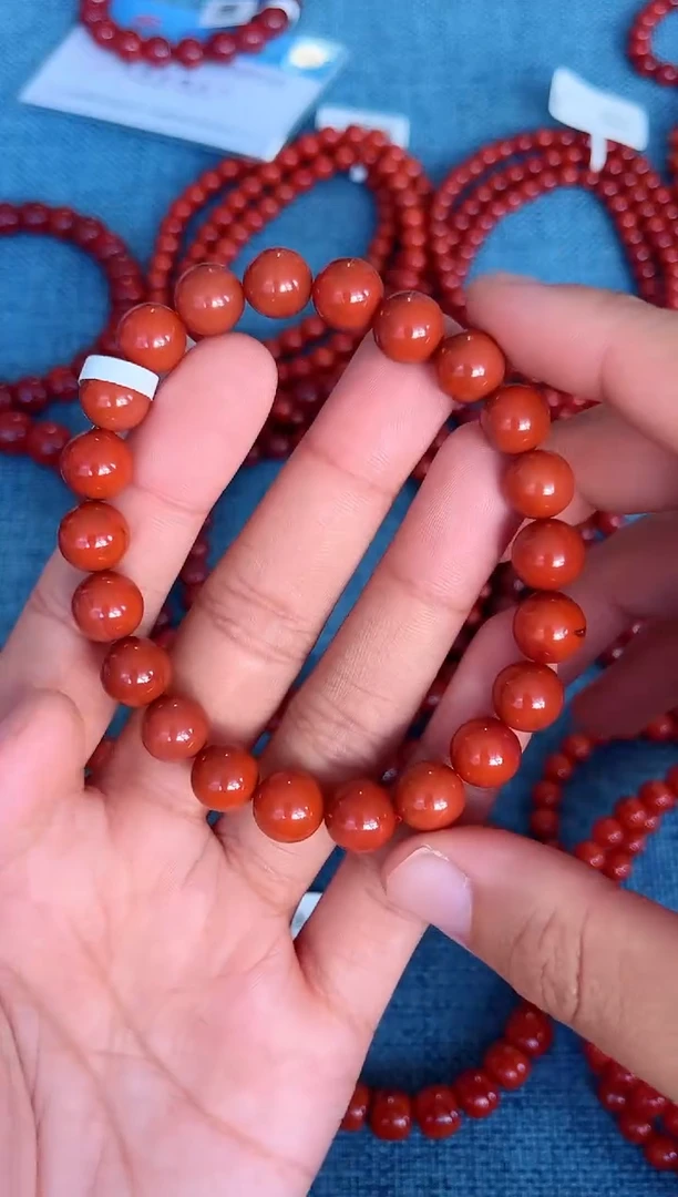 未镶嵌手链南红玛瑙A19 满色满肉闭眼入