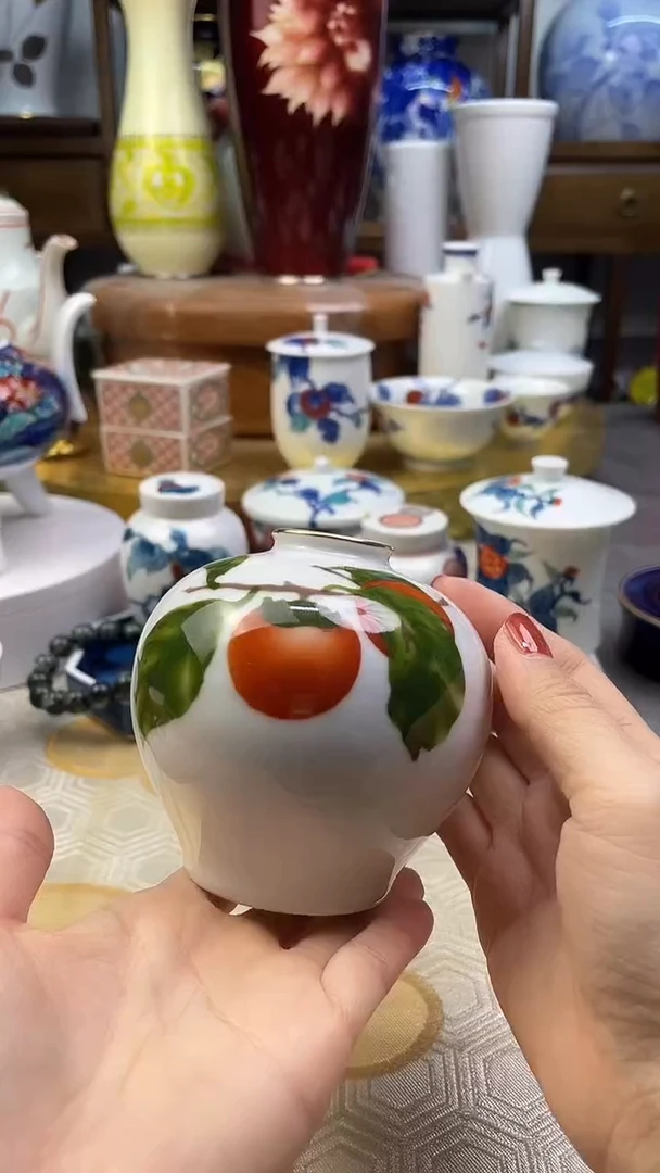 【闪购商品】盘深川制柿子瓶一一